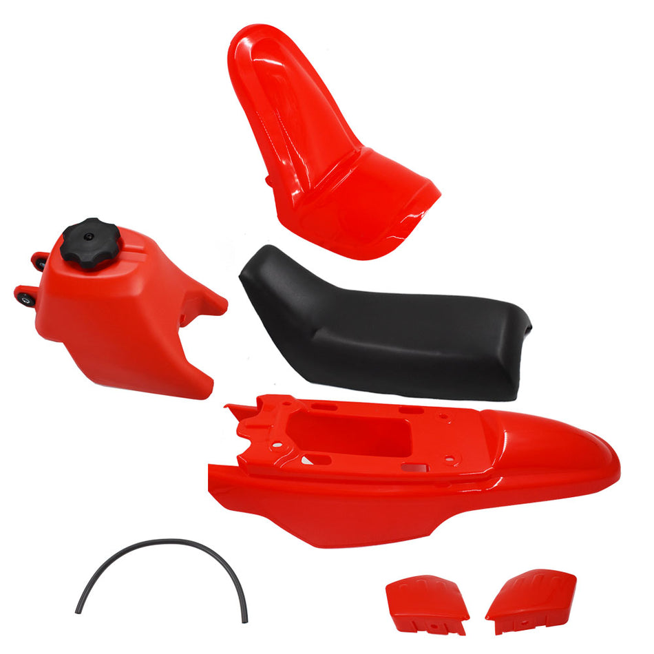 For Yamaha PW50 PY50 Red Plastic Fender Body Seat Gas Tank Kit