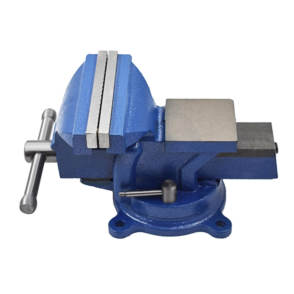 5" Bench Vise with Anvil Swivel Locking Base Table Top Clamp Heavy Duty Vice