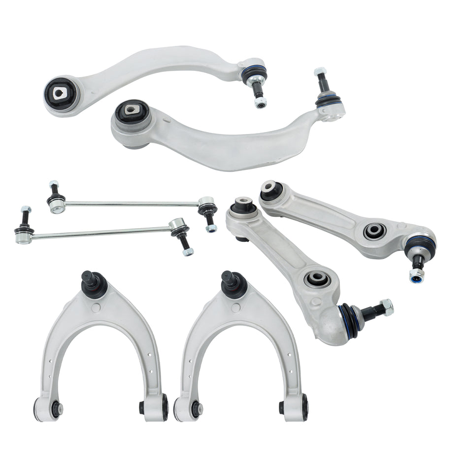Labwork 8X For BMW 550i Front Control Arm Sway Bar Link Assembly Suspension Kit