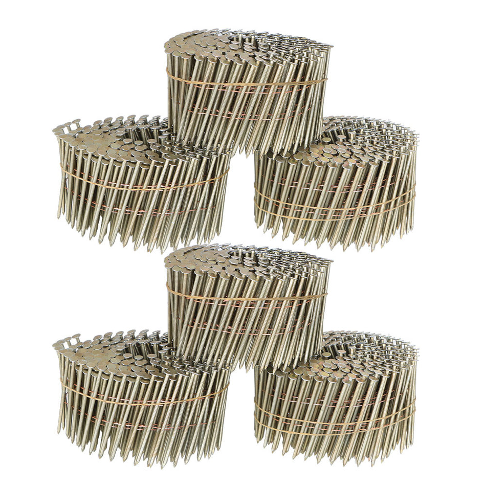15-Degree Ring Shank 2-1/2" x 0.090" Siding Nails Wire Collated Coil 3600 Pack