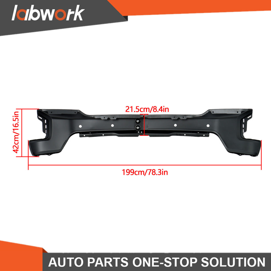 Labwork Steel Blk Front Bumper For Chevy Silverado 1500 2019-22 W/ Sensor Holes