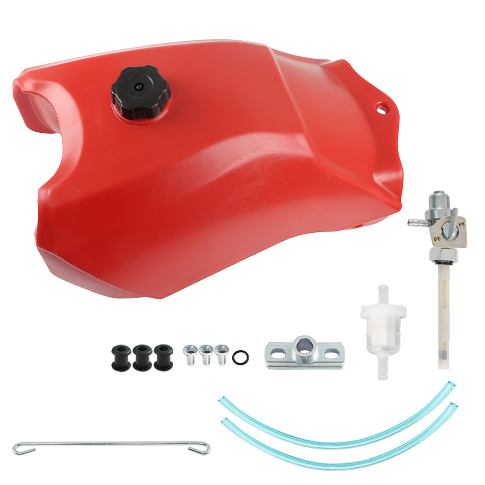 Plastic Fuel Tank w/ Cap & Fuel Petcock For Honda FourTrax 300 TRX300 1988-1992