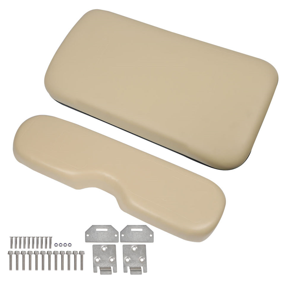 For EZGO Medalist TXT 1994-2013 Golf Cart Tan Front Seat Cushion with Hardware