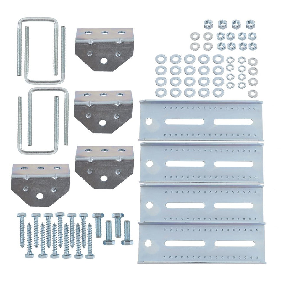 4Pcs 8" Galvanized Swivel Top Bunk Bracket Kit W/ Hardware For 2x3 Boat Trailer