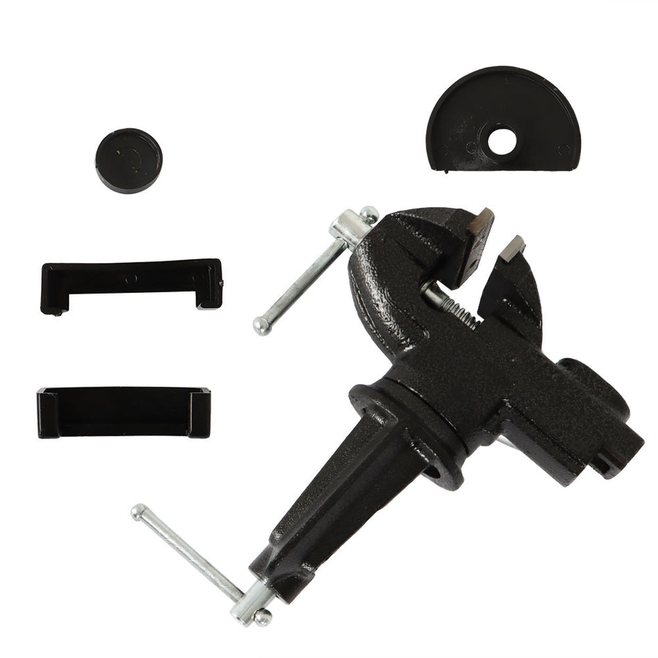 Black  360° Swivel Base Bench Clamp Home 70mm Universal Table Vise