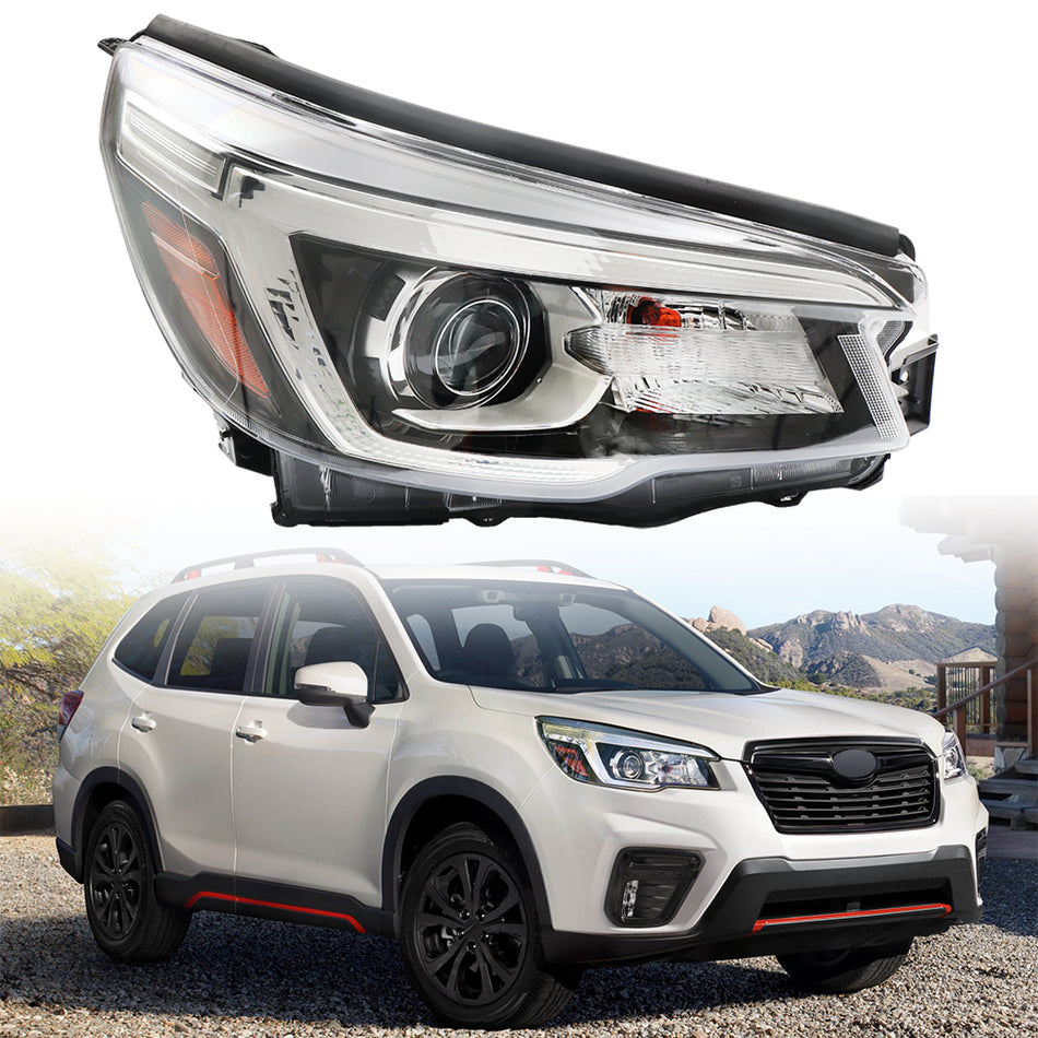 Labwork Right Headlight For 2019-2020 Subaru Forester Halogen&LED w/o AFS Chrome