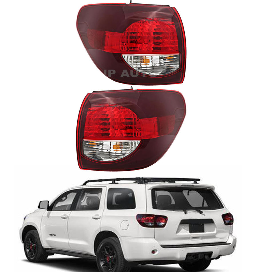 Labwork Rear Left+Right Side Outer Tail Lights Lamp For 2018-2021 Toyota Sequoia