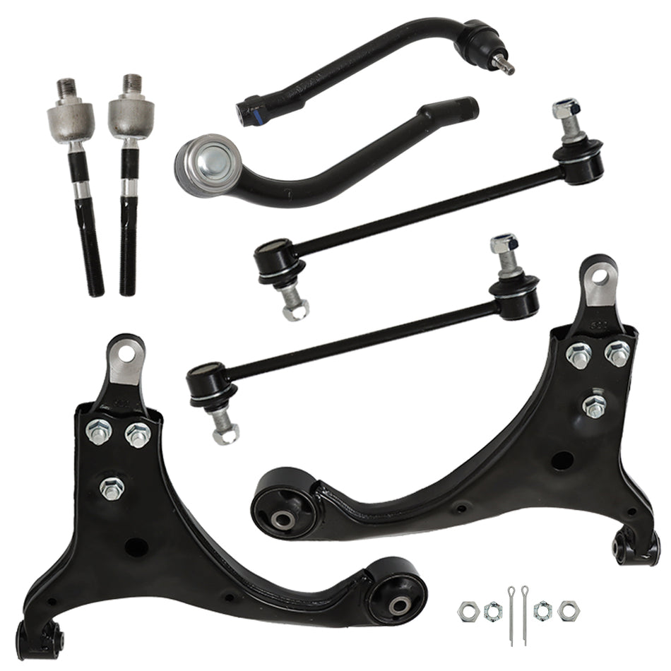 Labwork Front Lower Control Arm+Tierods Sway Bars For 07-12 Hyundai Elantra 2.0L