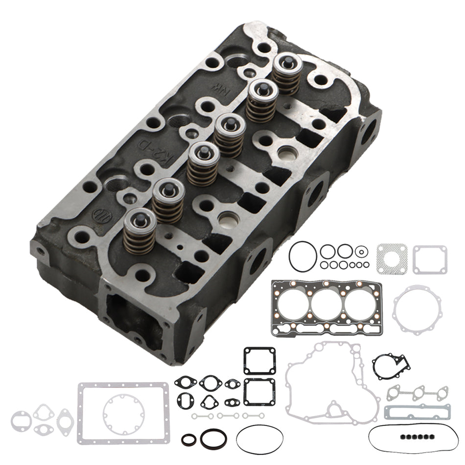 Complete Cylinder Head + Full Gasket Set For Kubota Engine D1005 16027-03043 New