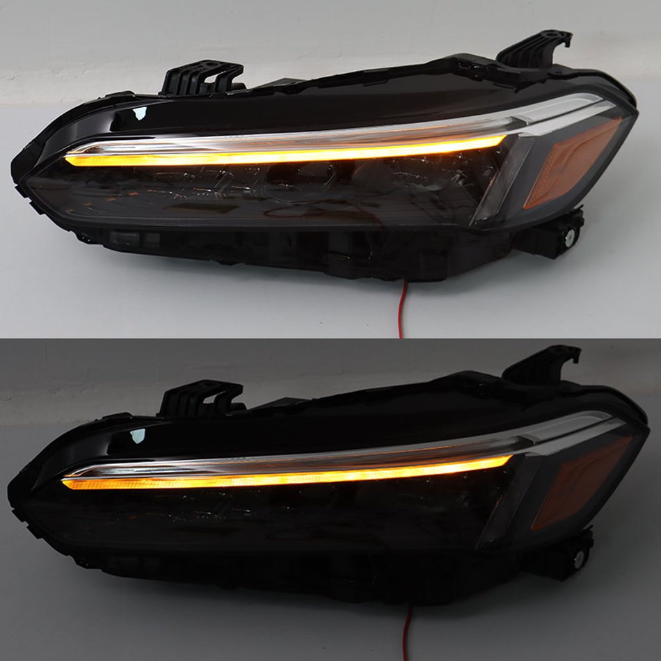 Labwork Left Headlights Assembly For Honda Civic 2022-2023 Full LED Black Clear