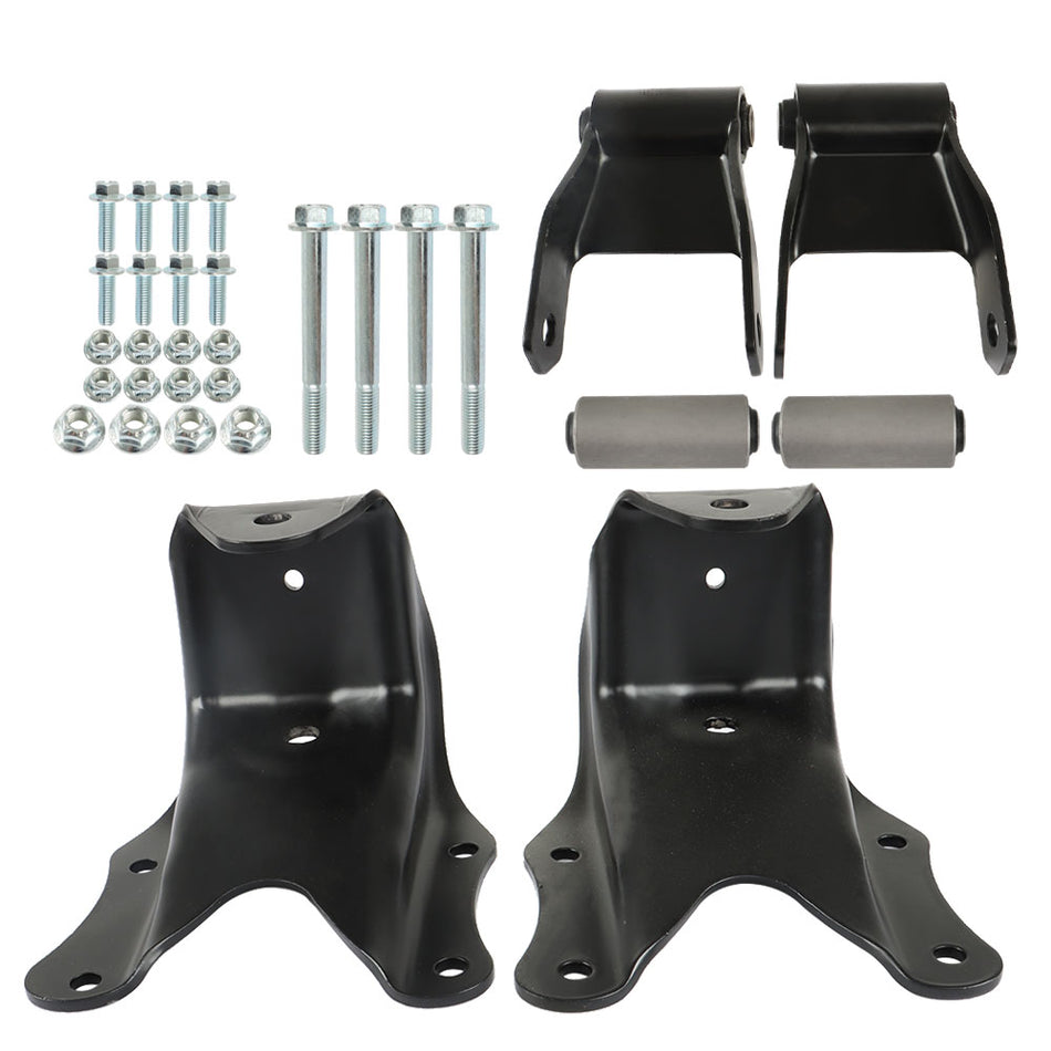 Labwork Rear Leaf Spring Shackle Bracket Hanger Kit For 1980-1996 Ford F150 F250