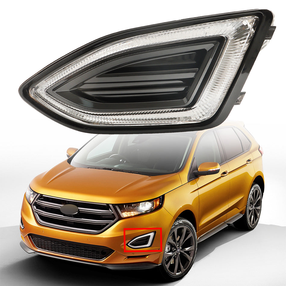 Labwork Left Side For Ford Edge 2015-2018 LED DRL Bumper Fog Light Driving Lamp