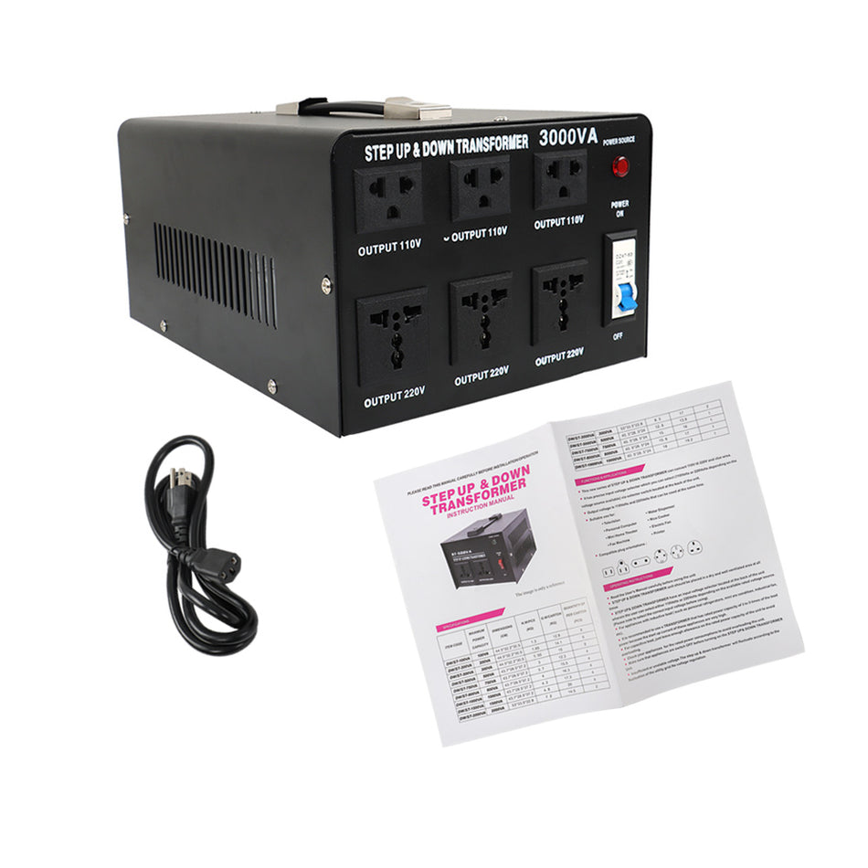 3000W Voltage Converter Transformer Step Up/Down 110V-120V to/From 220-240V