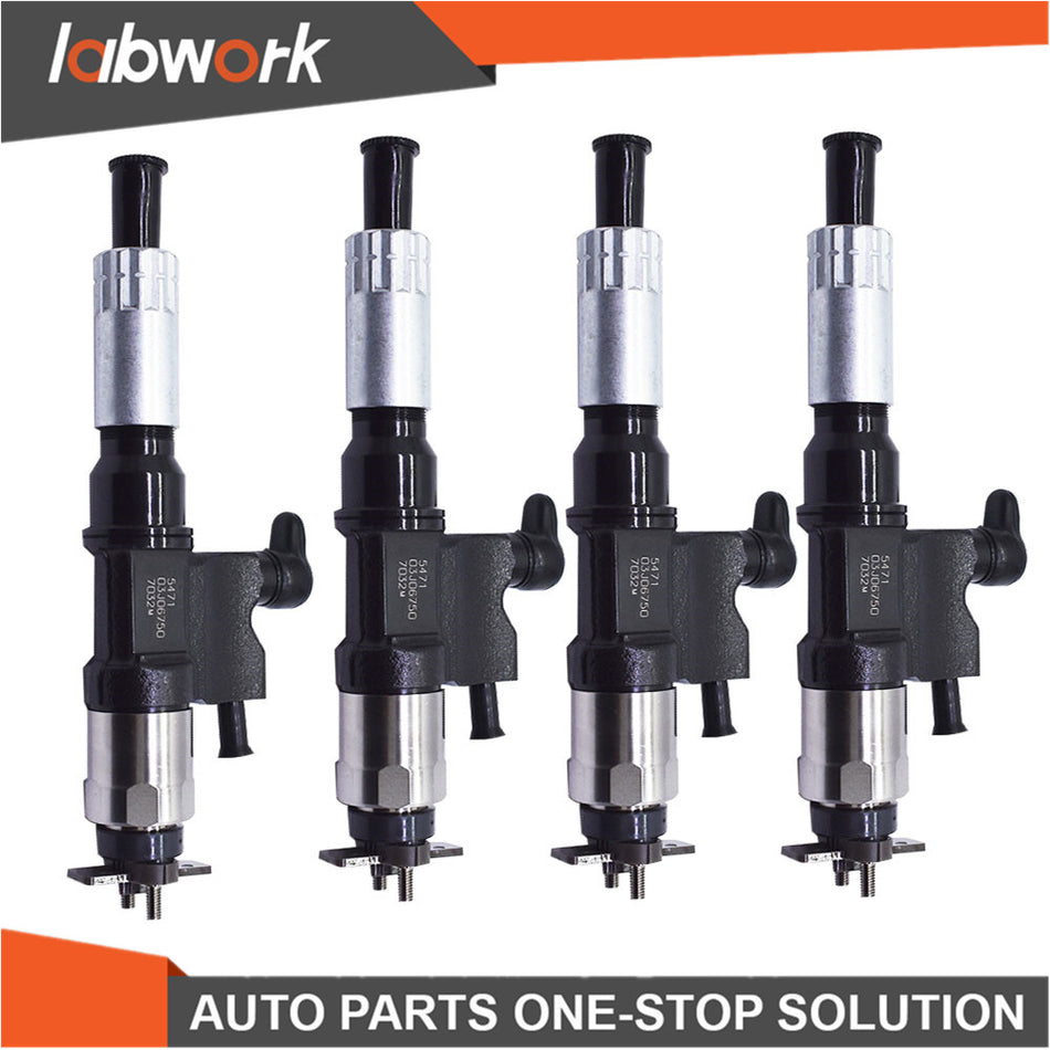 Labwork 4Pcs Fuel Injector For 2001-2007 Isuzu NPR NPR-HD 4HK1 5.2L Diesel