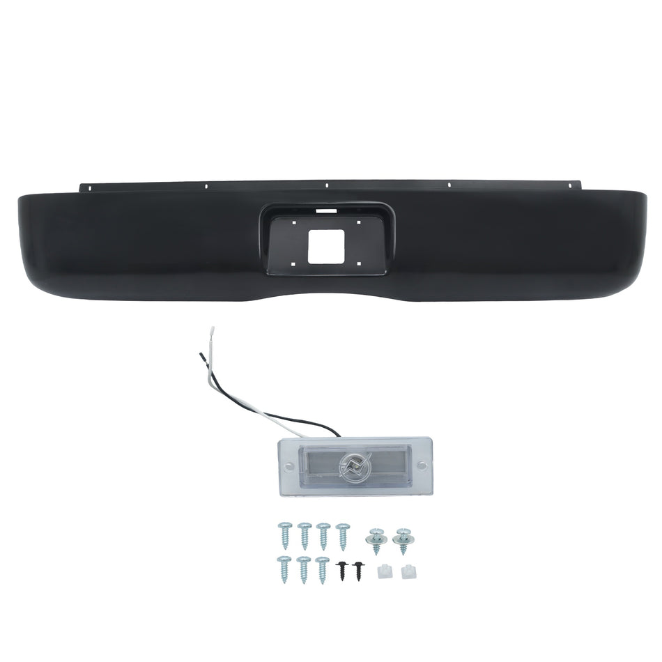Labwork Rear Bumper For 2007-2013 Silverado 1500 Fleetside W/LED License Lamp