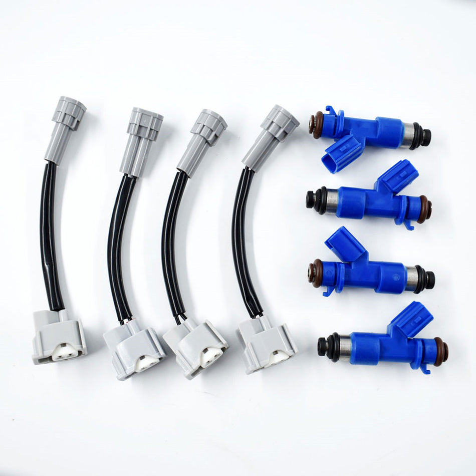 Labwork Fuel Injectors w/ Adapters For 1997-2001 Honda?Civic Acura?Integra 4pcs