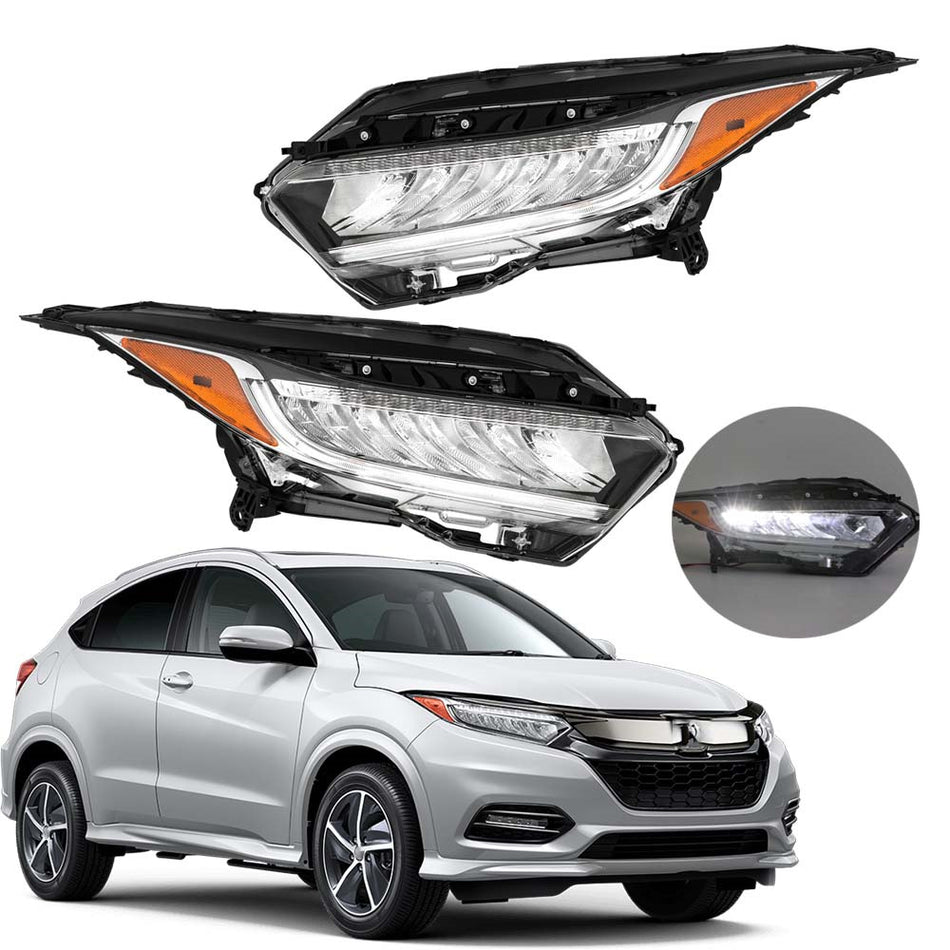 Labwork Left+Right Full LED Headlight Assembly For 2019-2022 Honda HR-V Touring