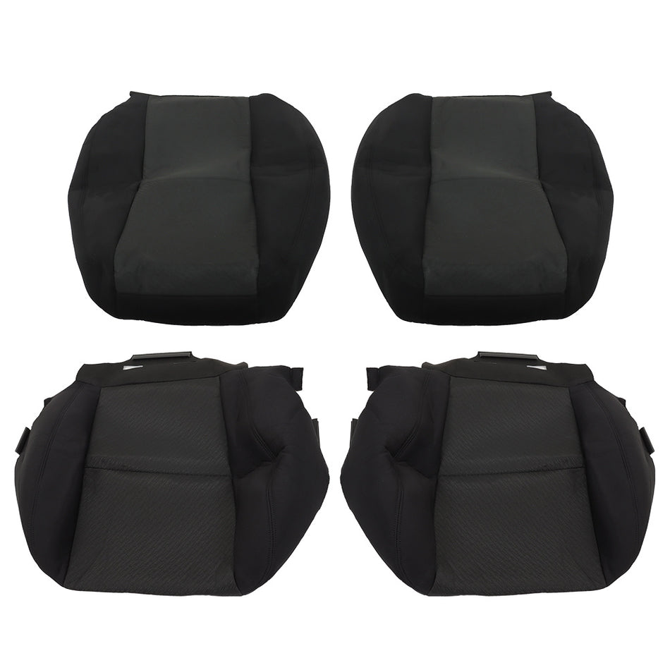 Labwork Pair Seat Cover For 2007-2014 Chevy Silverado 1500 2500HD Bottom Top