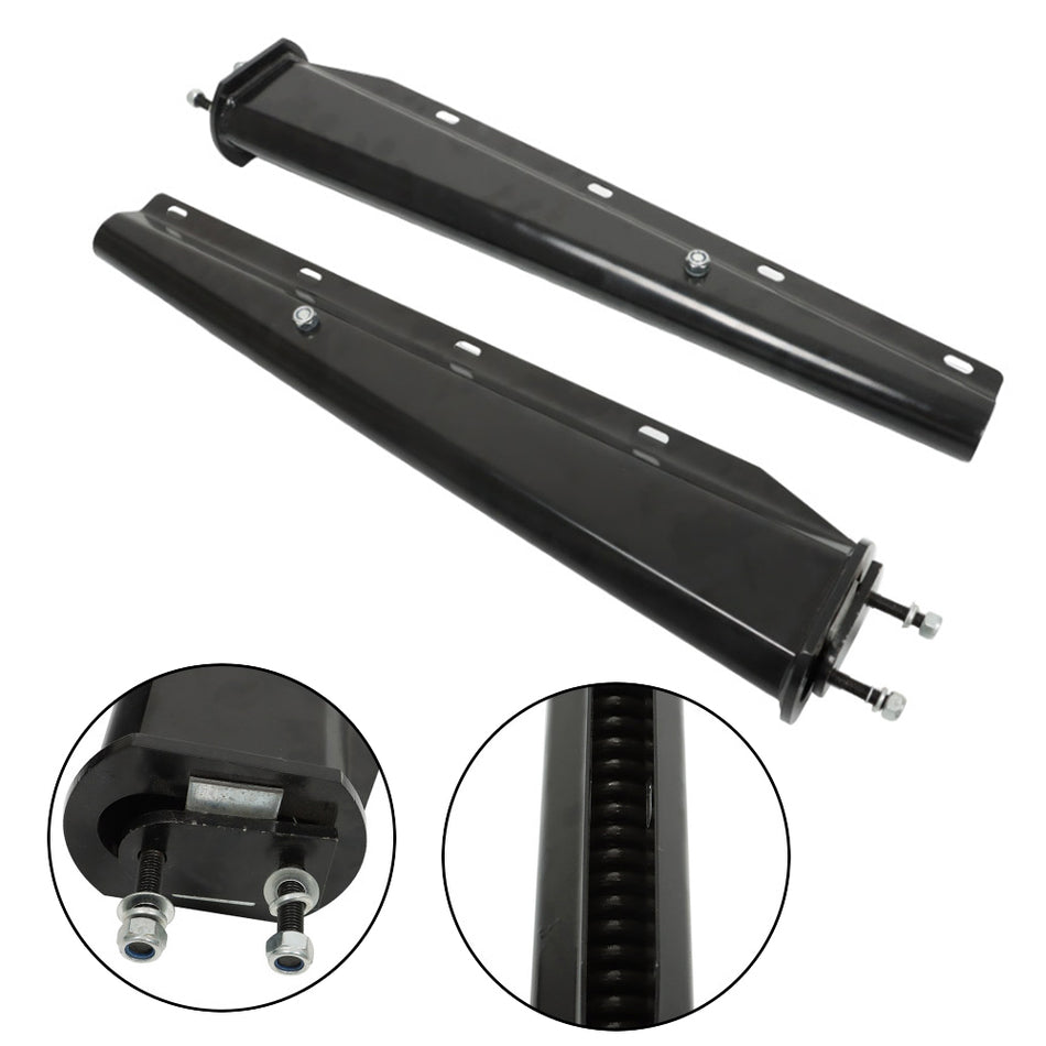 New Mud Flap Hangers Black Steel Straight 30" 2.5" Semi Truck Spring Loaded