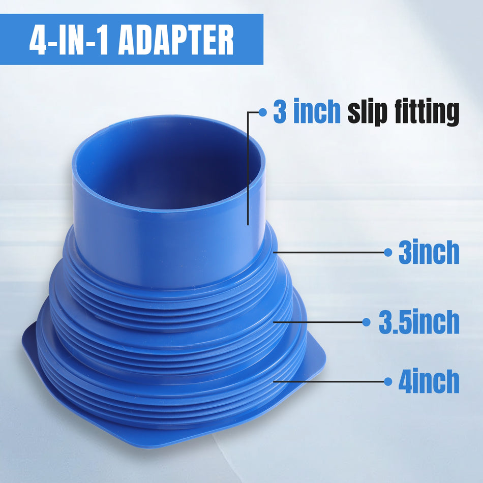 Labwork Heavy-Duty RV Sewer Hose 10ft with Clear 90-degree Adapter for Draining
