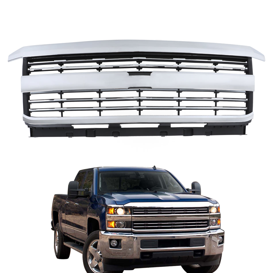 Labwork Grille Front Side Chrome 23335298 For 2015-2019 Silverado 2500HD 3500HD