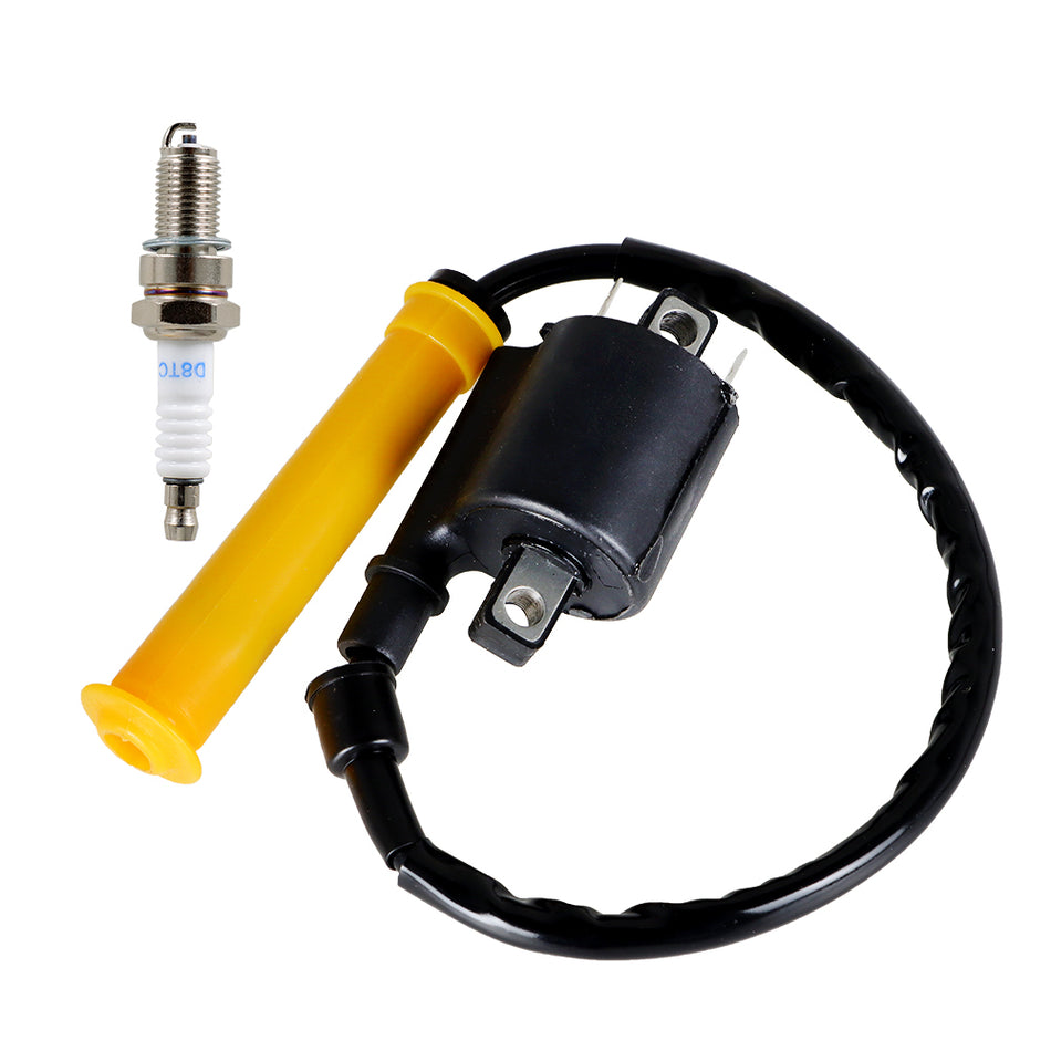 For Honda Rancher 420 2007-2013 30510-HP5-601 Ignition Coil & Spark Plug W/Cap