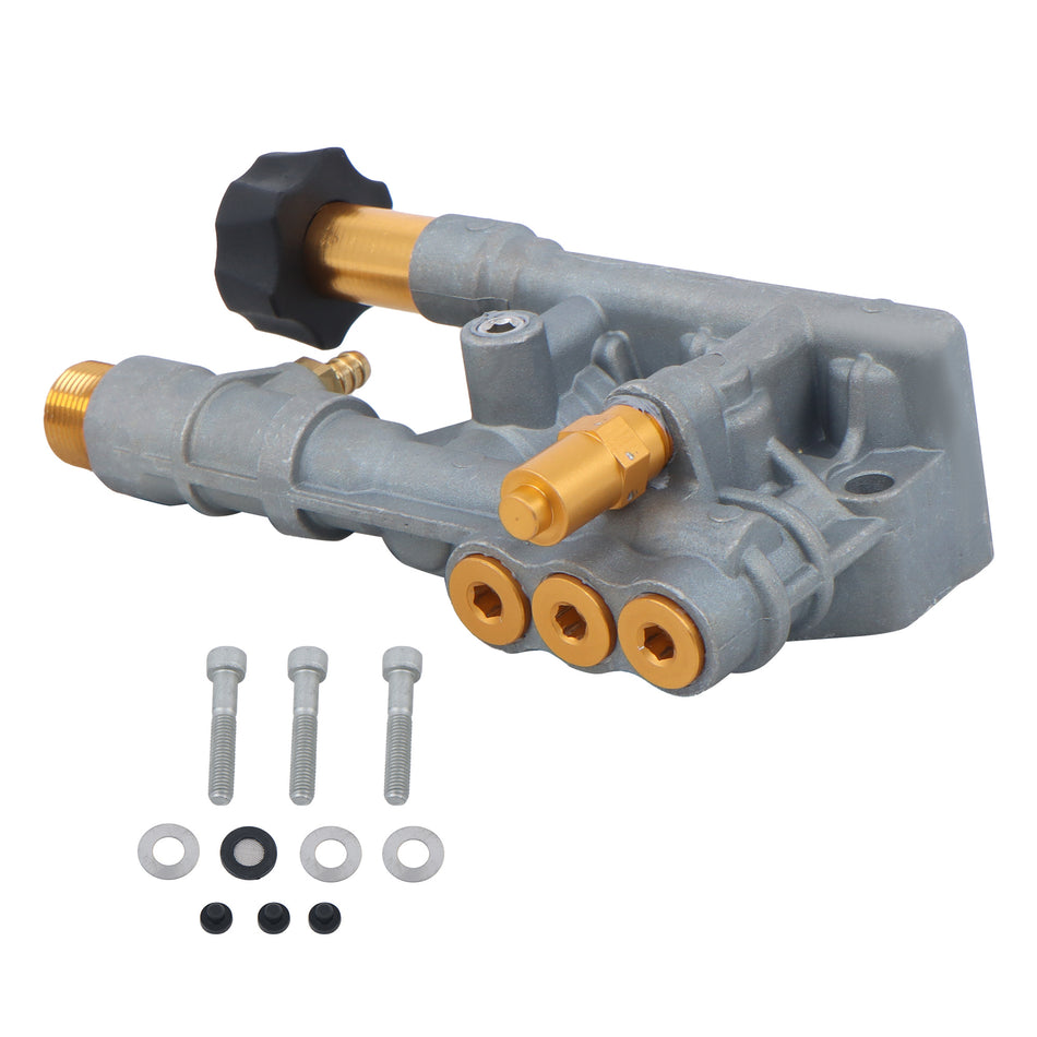 Pressure Washer Pump Manifold Kit 7108366 With Mounting Bolt Washer Pump Sliver