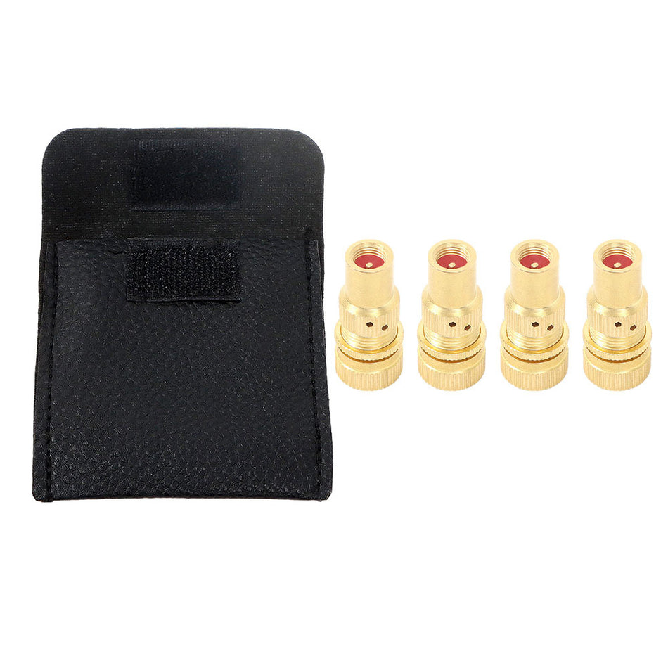 Labwork 4 Pcs Brass Air Deflator 0-60 PSI Tire Valve Core Tool Automatic