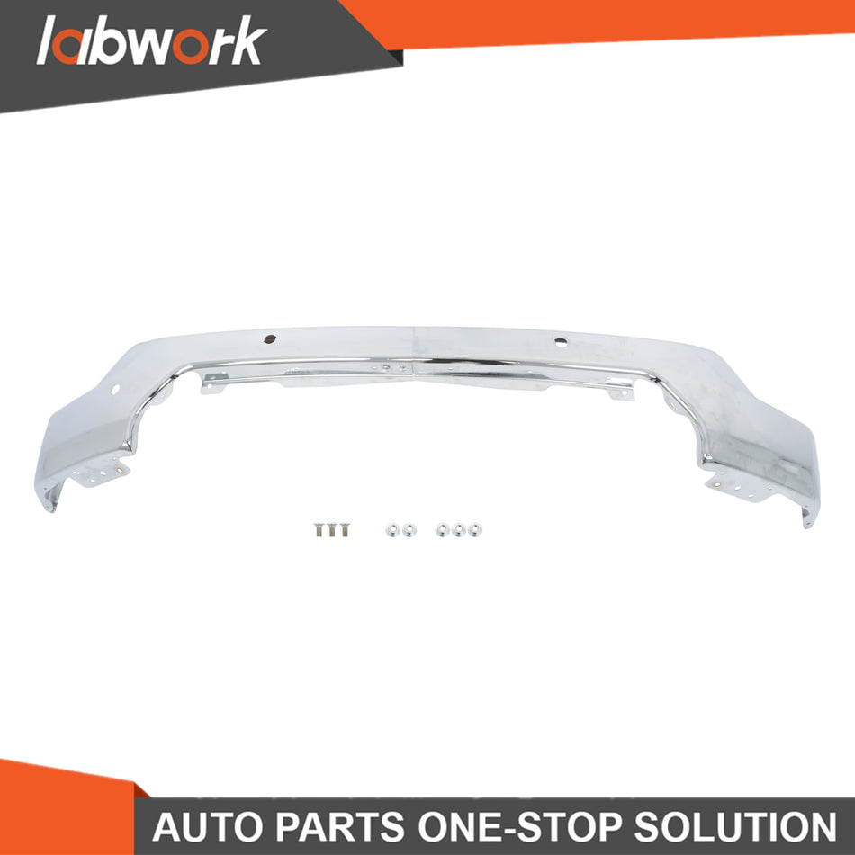 Labwork Split Front Bumper For GMC Sierra 1500 2019-2021 Chrome W/ Sensors Holes
