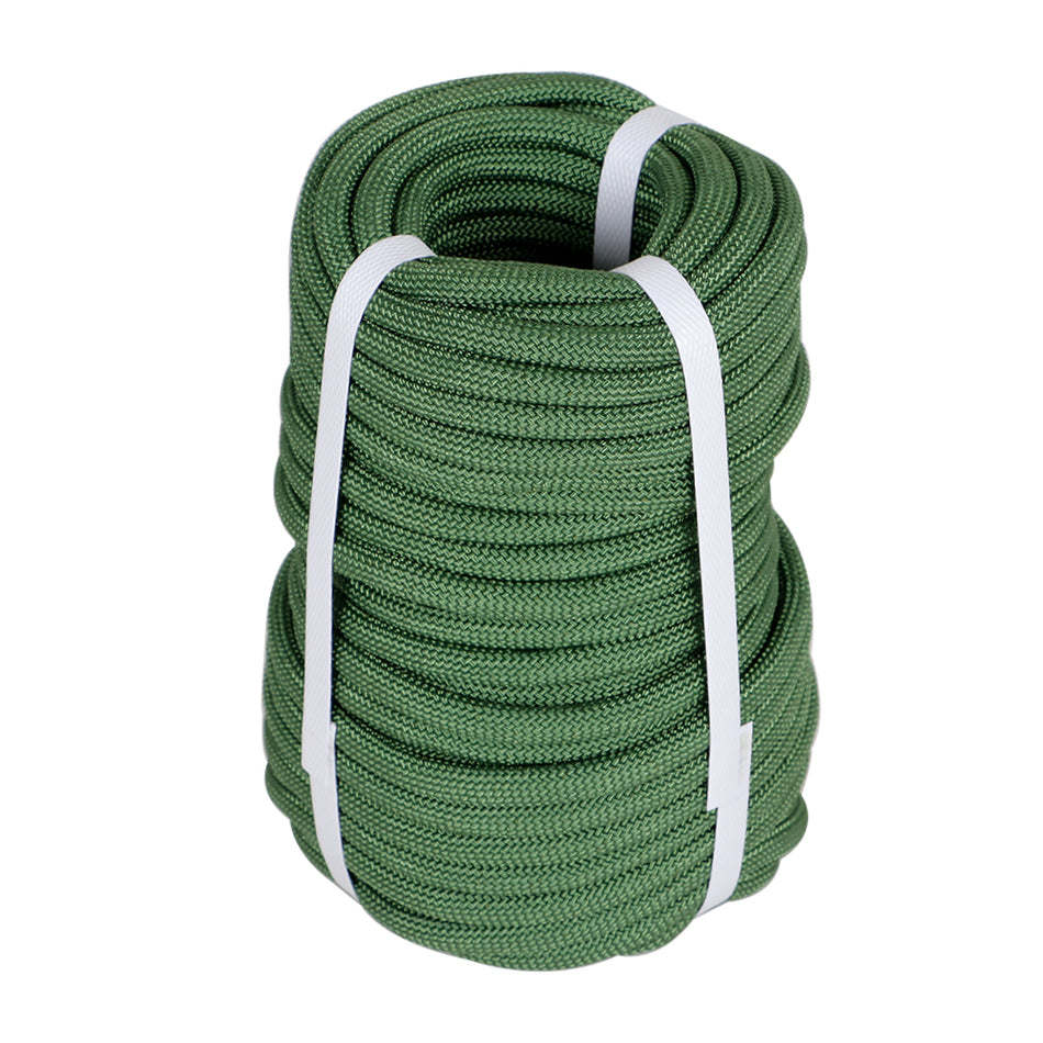 3/8" × 100' 3520Lbs High Strong Pulling Rope Braided Polyester Rope Armygreen