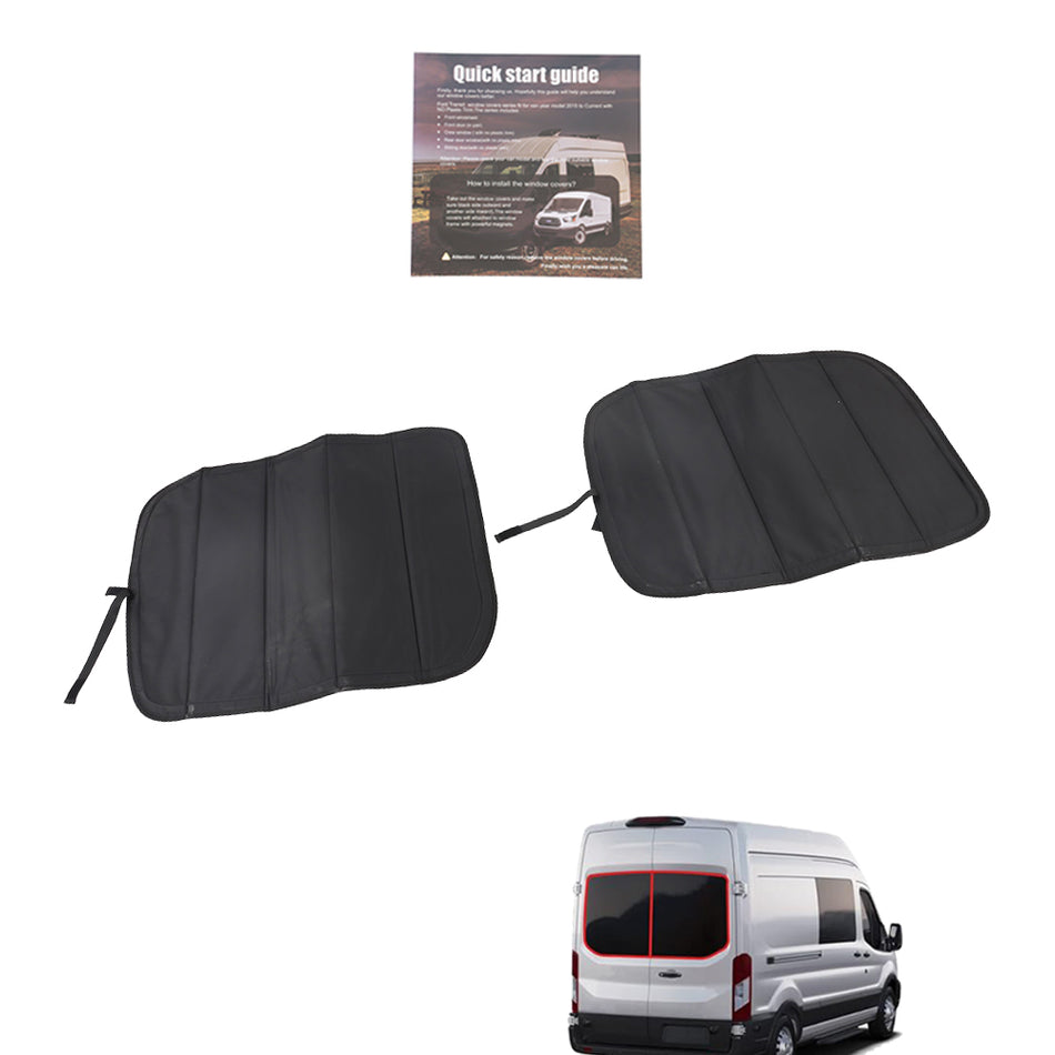 Labwork Insulated Blackout Rear Door Window Covers ?For Ford 2015-23