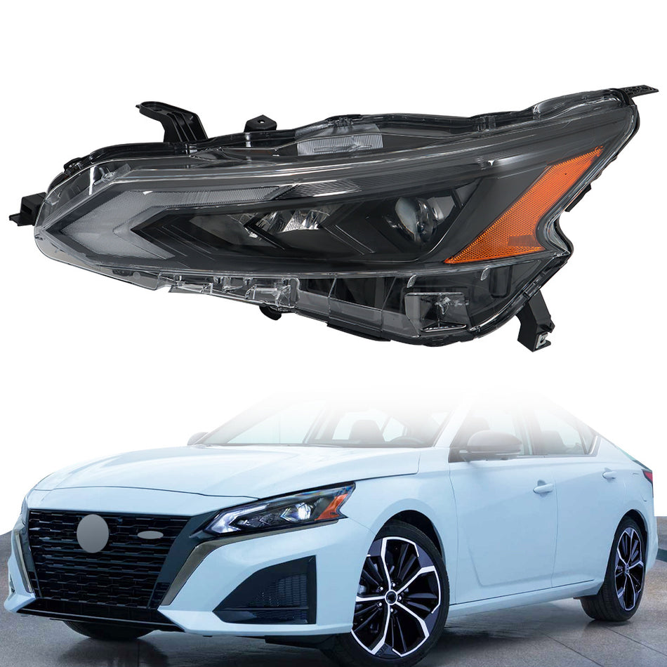 Labwork Left Side Headlight Fit For 2022-2024 Nissan Altima Full LED Black Clear