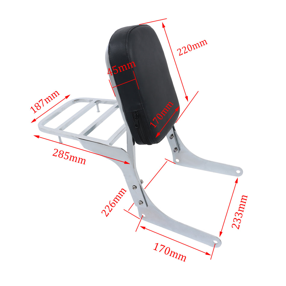 For Honda Rebel 250 CA250 CMX250 CMX250C Backrest Sissy Bar With Luggage Rack