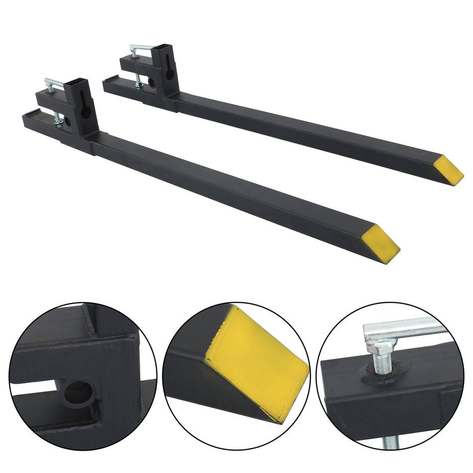60" 2000 lbs Heavy Duty Pallet Forks for Loader Bucket Tractor Attachments