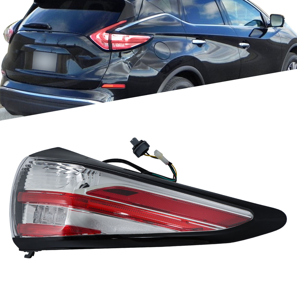 Labwork Outer Right Tail Light Break Lamp Fit For 2015-2018 Nissan Murano Clear