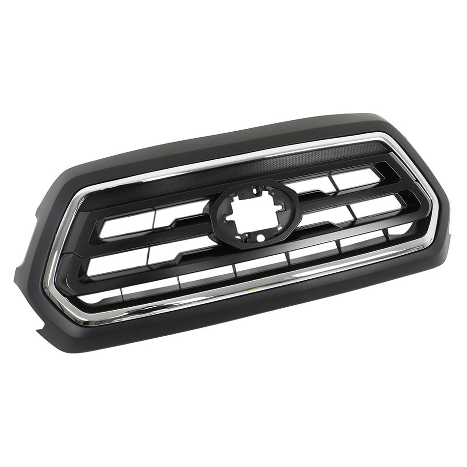 Labwork Front Upper Grille Black & Chrome For 2018-2022 Toyota Tacoma Plastic
