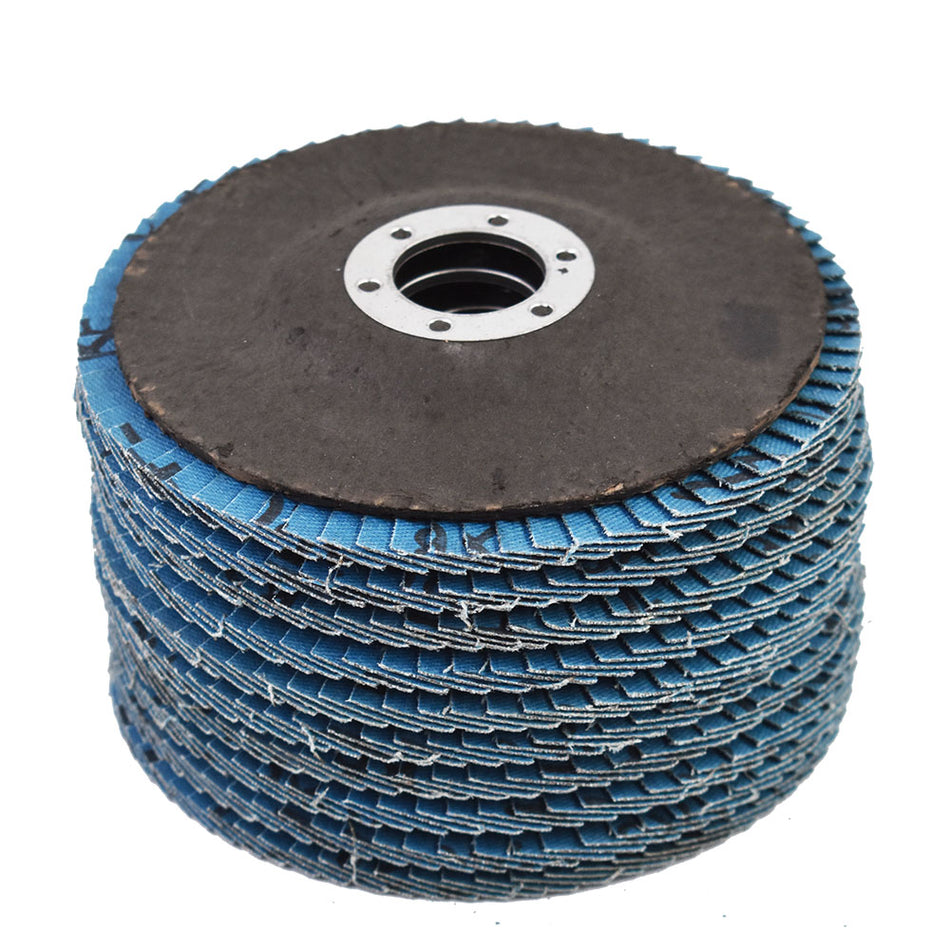 Premium Zirconia Flap Disc Sanding Grinding 4.5'' x 7/8'' 80 Grit 10 Pack