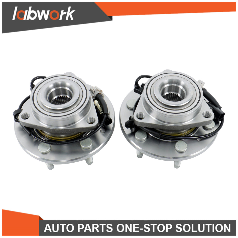 Labwork 2PC Front Wheel Bearing Hub 2015 - 2020 for Cadillac Escalade Esv 4WD
