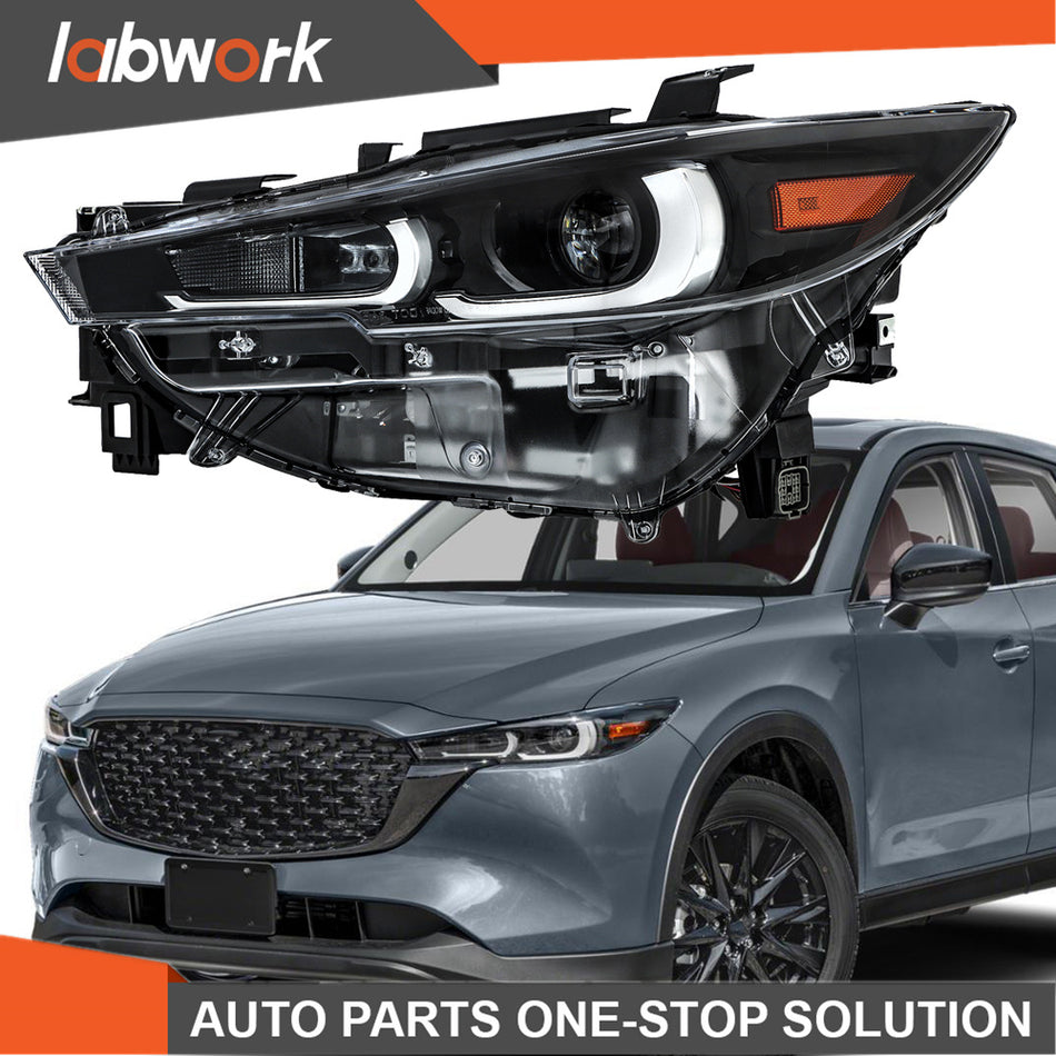 Labwork Full LED Headlights For 2022-2024 Mazda CX-5 Non-AFS Black Housing Left