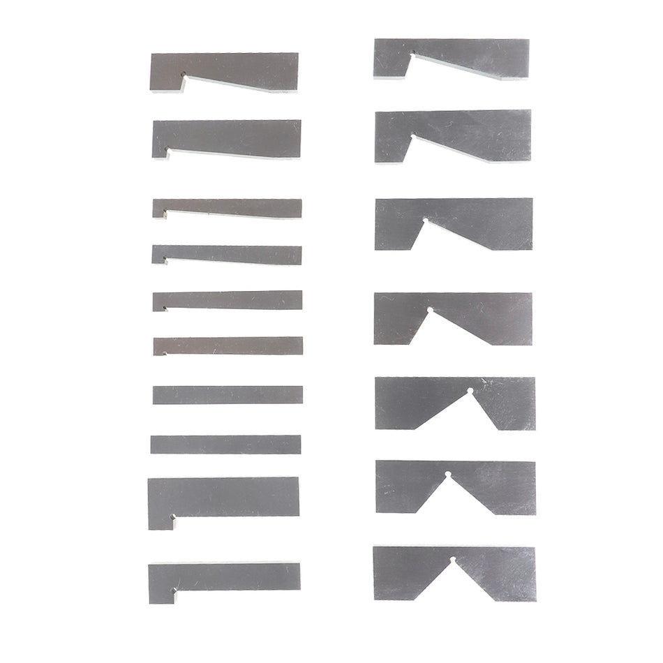 17 Pcs Hardened Steel Precision Angle Block 1/4 To 45 Degree Set Accuracy .0003"