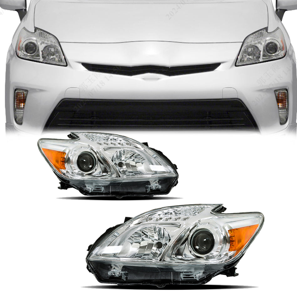 Labwork LH+RH Headlights Headlamps For Toyota Prius 2012-2015 Driver & Passenger