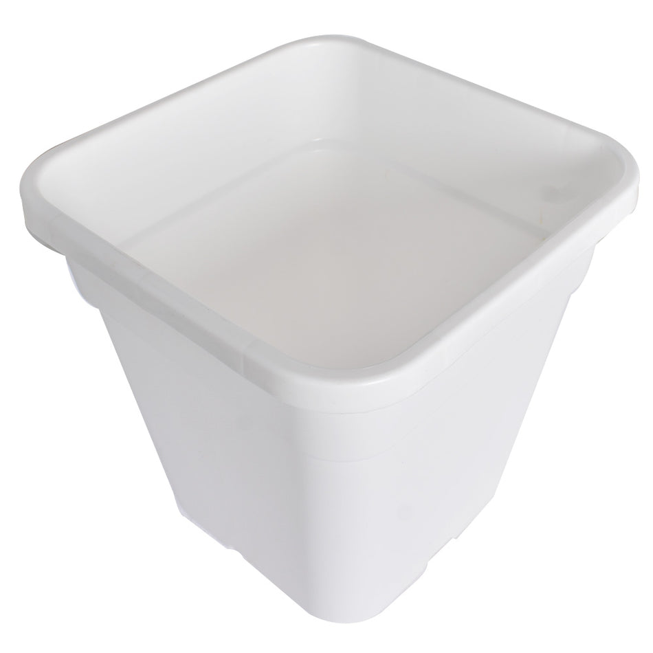 3 Gallon Square White Nursery Pot 10Pcs Plastic Plant Flower Pots Re-Usable