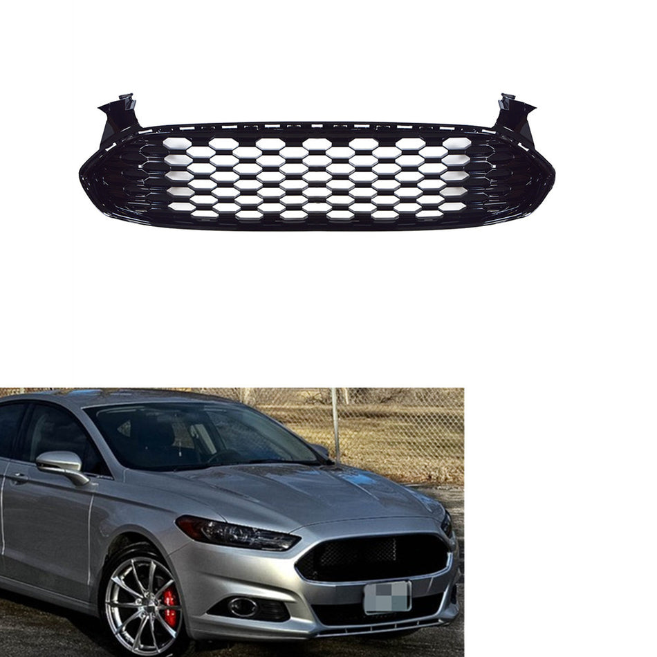 Labwork Front Bumper Grill Grille For 2013-2016 Ford Fusion Black Honeycomb