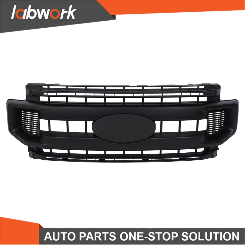 Labwork Front Bumper Grille Matte Black For Ford F250 XL/XLT 2020 2021 2022