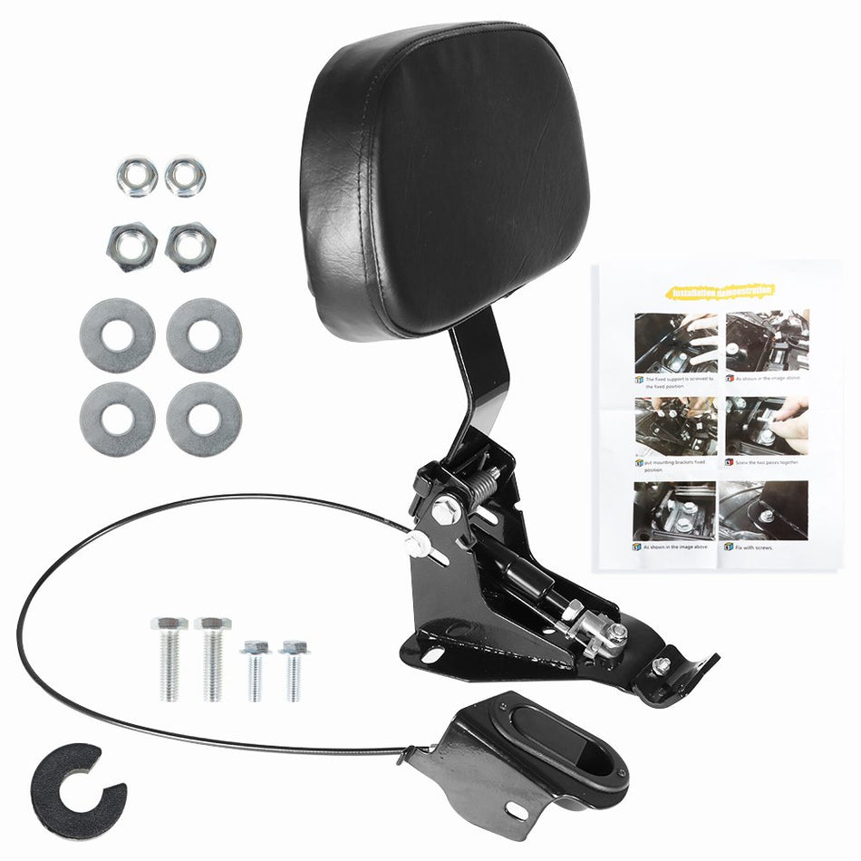 Driver Backrest + Adjustable Mounting Kit For Touring Electra Glide 2009-2019 US