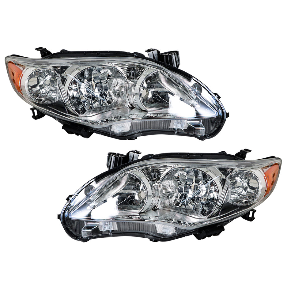 Labwork Left+Right Headlight For 2011 2012 2013 Toyota Corolla Chrome Projector