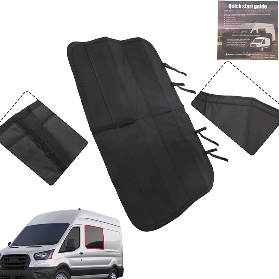 Labwork Blackout UV Protection Crew Window Cover For 2015-2023 Ford Transit Van