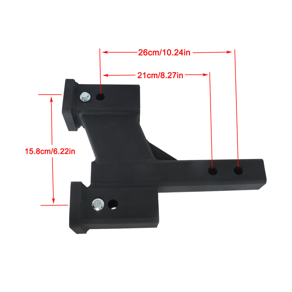 Labwork With 7500Lbs Capacity Trailer Dual Hitch Extender Adjustable Rise/Drop