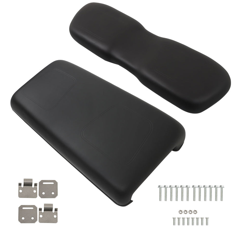 New Front Seat Bottom+Back Cushion For Club Car DS 2000.5-Up Golf Carts Black