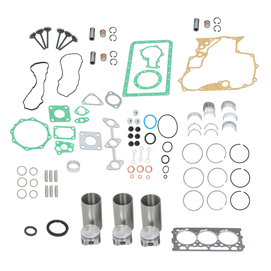 Overhaul Rebuild Kit 3 Cylinders For Kubota D902 Engine KX41-3 BX24 BX25 Tractor
